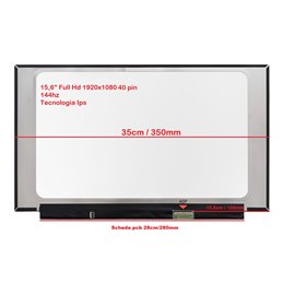 Display LCD Acer UN.Q7NTA.001  15,6 LED FHD 1920X1080 40 PIN 144Hz