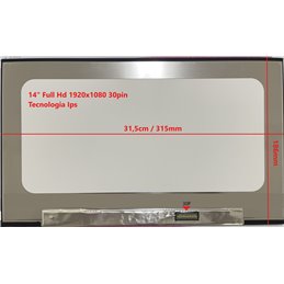 Display LCD ASUS VIVOBOOK 14 F1404V 14" LED FHD 1920X1080 30 PIN IPS