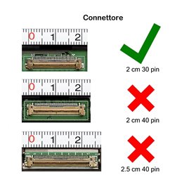 Display LCD Schermo 15,6 Slim LED ASPIRE ES1-512-C94D connettore 30 pin