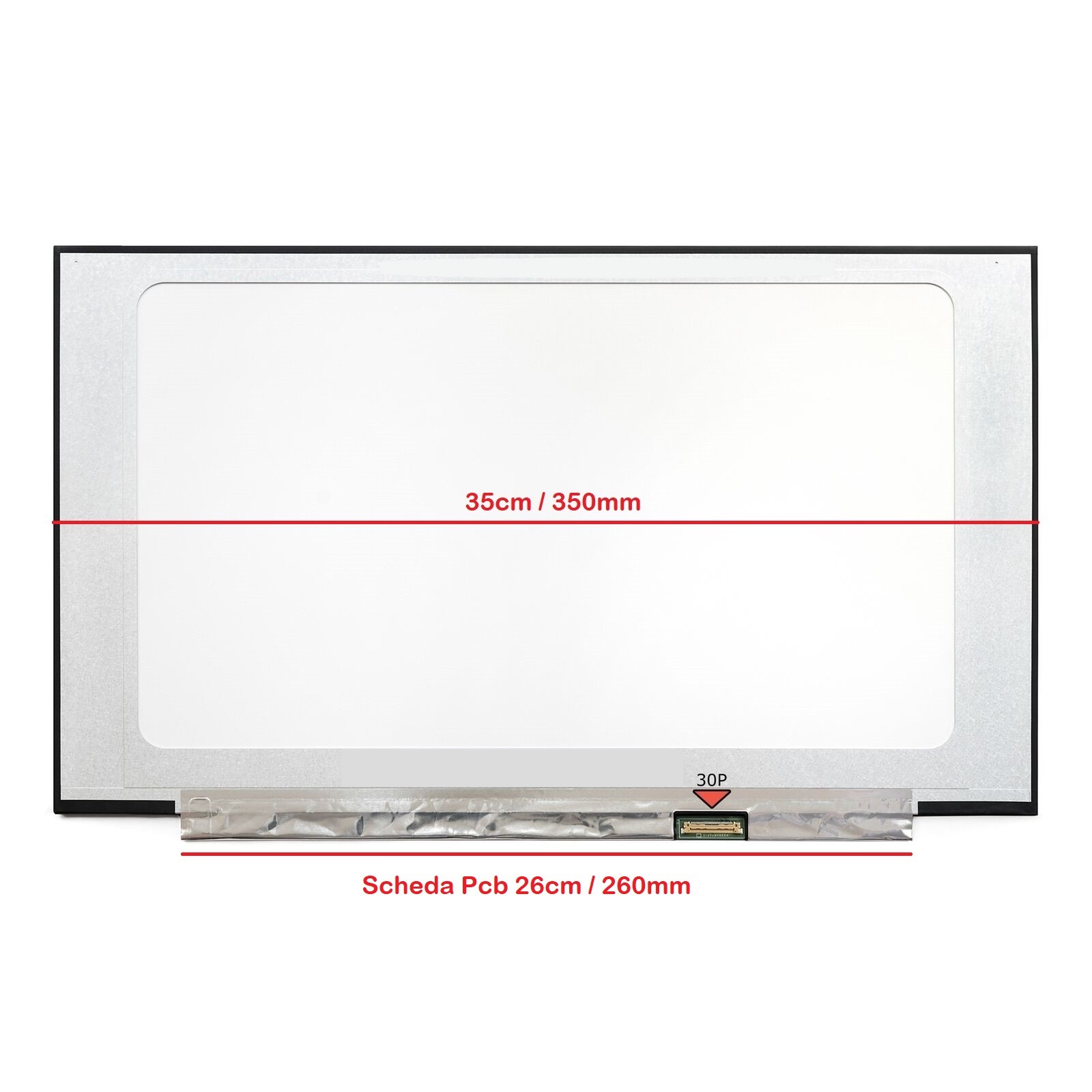 NT156FHM-N43 v8.0 DISPLAY LCD 15,6" 1920x1080 LED 30 pin IPS - Afbeelding 2 van 4