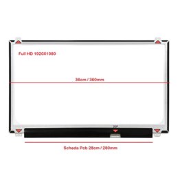 DISPLAY LCD HP 15-BE007TX X5P64PA 15.6 FHD 1920x1080 LED 30 pin